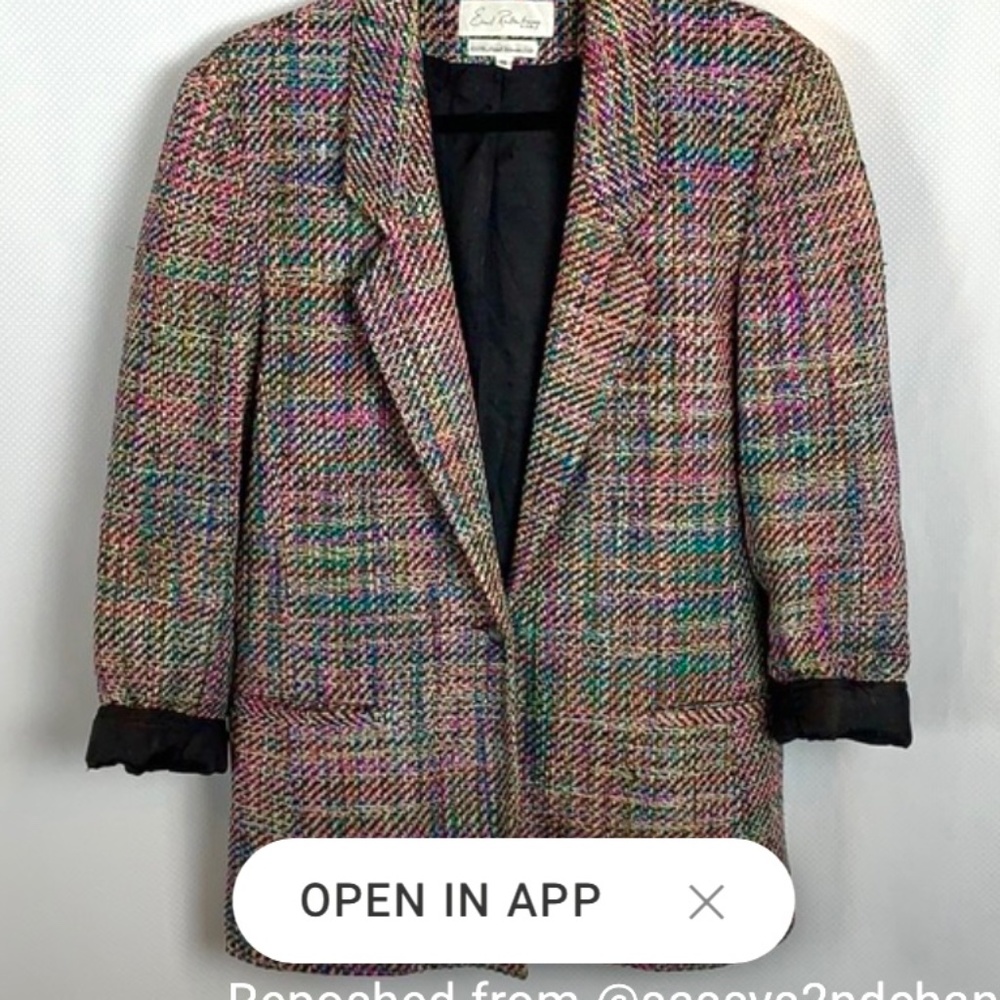 Handwoven 90’s ,Vintage jacket ,S, Handwoven Silk , Excellent gorgeous